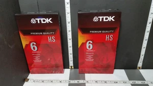 TDK Premium Quality HS - VHS Tape T-120 6 Hours / 2 Pieces -- NIB / Sealed - Picture 1 of 4