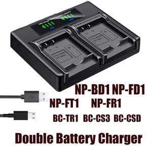 USB Battery Charger For NP-FT1 FR1 DSC-P120 P150 P150/B P150/L P150/S P200/B - Picture 1 of 4
