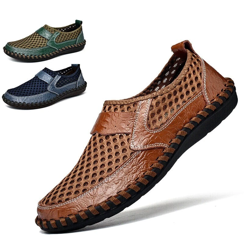 Para hombres Mocasines Informales Zapatos para Caminar Ligeros Sin Cordones Viaje Conducción Tenis Foto 1 de 4