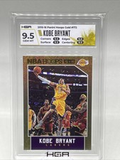 2015-16 NBA Hoops #172 Kobe Bryant Gold w/ LeBron James NBA HOF HGA 9.5 GEM MT