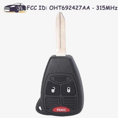 Remote Key Fob 3 Buttons OHT692427AA for 2006 2007 2008 2009 Dodge Ram 1500 2500 Foto 1 de 4