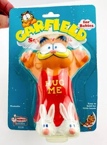 Vintage 1978 GARFIELD Squeeze Pals for Babies HUG ME Toy 4" Tall - NEW Old Stock - Picture 1 of 5