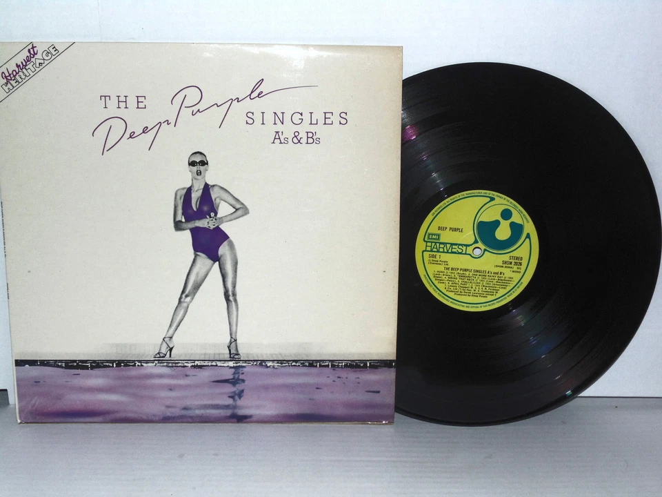 DEEP PURPLE The Singles A's & B's LP VG+ Vinyl Plays Well UK Harvest SHSM2026  - Image 1 of 1
