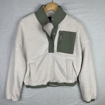 Chaqueta Vuori Para Mujer XS Acogedora Sherpa Popover Sherpa Pullover Dune 1/2 Snap Polar Foto 1 de 4