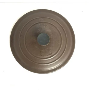 Le Creuset D 9” Marrón Esmalte Hierro Fundido Horno Holandés SOLO TAPA Hecho en Francia - Imagen 1 de 6