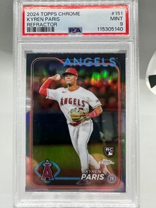 Kyren Paris Card 2024 Topps Chrome Refractor (pop 1) #151 PSA 9 Rookie RC - Picture 1 of 2