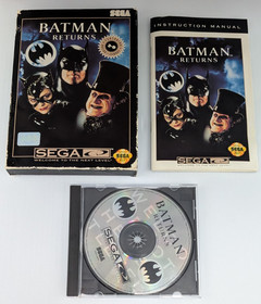 CIB SEGA Batman Returns Sega CD 1992 Action Adventure Complete w/Manual Reg Card
