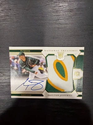 2021 Panini National Treasures  Daulton Jefferies RPA 15/49 A’s - Image 1 of 2