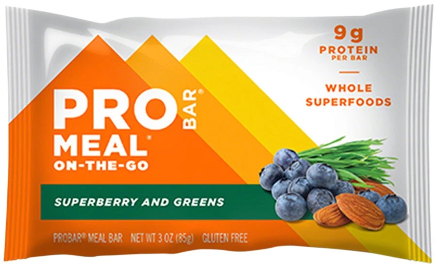 Case of 12 PROBAR Meal The Simply Real Bar Superberry and Greens 3 Ounce Bars