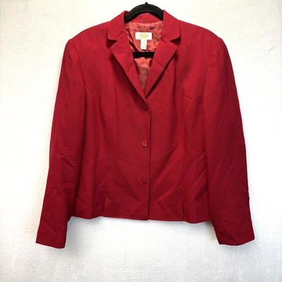 Blazer Chaqueta De Colección Talbots Lana Mujer 18 Oficina Cápsula Roja Navidad EE. UU. Foto 1 de 4
