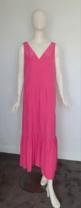 Witchery Size 16 Watermelon Pink Sleeveless Relaxed Fit Maxi Dress - Picture 1 of 11