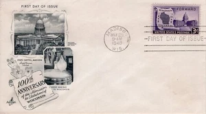 USPS Scott #957 Wisconsin Statehood 100th Anniversary  1948  ArtCraft FDC ST3290 - Picture 1 of 3