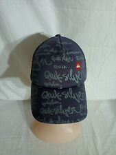 Quicksilver Grey Black Mesh back Strap back Cap Hat Vintage Tag Faded Osfm