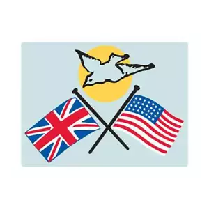 Corgi 153a Bluebird | Union Jack y banderas de Estados Unidos transferencia/calcomanía - Imagen 1 de 1