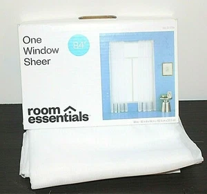 Room Essentials One window Sheer Curtain White 60 x 84" NEW G16 - Picture 1 of 1