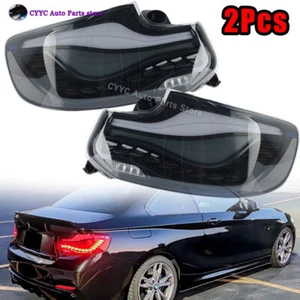 Pair For BMW 2 Series F22 F23 F87 M2 14-19 Sequential GTS Smoked LED TailLight - Picture 1 of 13