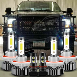 For Ford F250 F350 F450 2005-2019 - 6x White LED Headlight Hi/Lo+Fog Light Bulbs - Foto 1 di 9