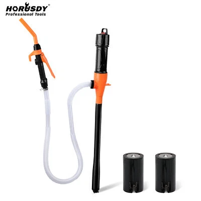 HORUSDY Battery Operated Electric Siphon Fuel Oil Water Petrol Liquid Transfer Pump Pipe