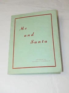ME AND SANTA THE HECHT CO Souvenir Photo and Holder 6.5" x 8.5 - Picture 1 of 3