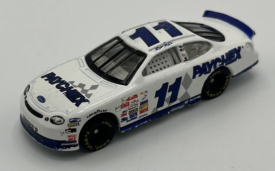 Hot Wheels NASCAR Brett Bodine Paychex #11 White 1:64 Diecast Car - RARE 1997 - Image 1 of 4