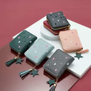 Women Wallet Ladies Tassel Wallet Zipper Pu Leather Coin Purse Hand Wallet US 、 - Picture 1 of 21