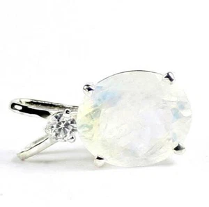 Colgante de plata de ley 925, piedra lunar arco iris, SP022 - Imagen 1 de 4