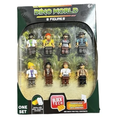 Block Tech Dino World  8 Figures Compatible Building Bricks Toy (BRAND NEW) - Image 1 of 4