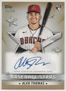 ALEK THOMAS 2022 Topps Actualización Estrellas de Béisbol RC Autógrafo Oro 11/50 Diamondback - Imagen 1 de 2