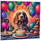 Cocker Spaniel Birthday Card - Dog Cocker Spaniel bday Card  145mm x 145mm