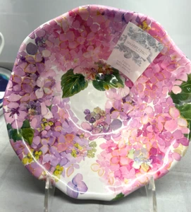 4-teiliges Set Melamin Salatschüsseln Schüssel Rosa Hortensie Blumen 7,5 Shabby Chic Neu Neu mit Etikett - Bild 1 von 9