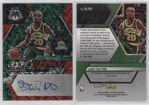 2022-23 Panini Mosaic Fast Break Red Prizm /49 Gary Payton #FB-PAY Auto HOF