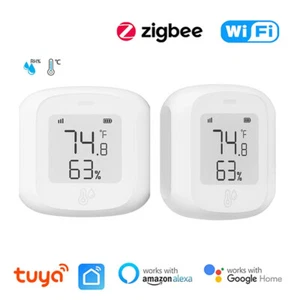 Tuya Smart WiFi/Zigbee Sensore Temperatura Umidità Misuratore Collegamento Remoto Interno - Foto 1 di 20