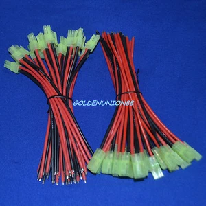 20pair mini small TAMIYA CONNECTORS Male & Female 2pin 150mm Battery wire 16AWG - Picture 1 of 7