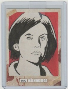 TOPPS WALKING DEAD SEASON 8 MAGGIE SKETCH CARD BY ARTIST TRENT WESTBROOK 1/1!