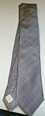 Corbata Joseph Abboud para hombre de seda gris negra geométrica nueva con etiquetas Foto 1 de 4