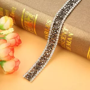 1 Yard Rhinestone Ribbon Mesh Wrap Roll For Special Events Decoration UPP - Picture 1 of 22