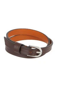 Pulsera envolvente de cuero de vaca marrón oscuro HUGO BOSS "Bello" de 1 cm NUEVA CON ETIQUETAS  - Imagen 1 de 5