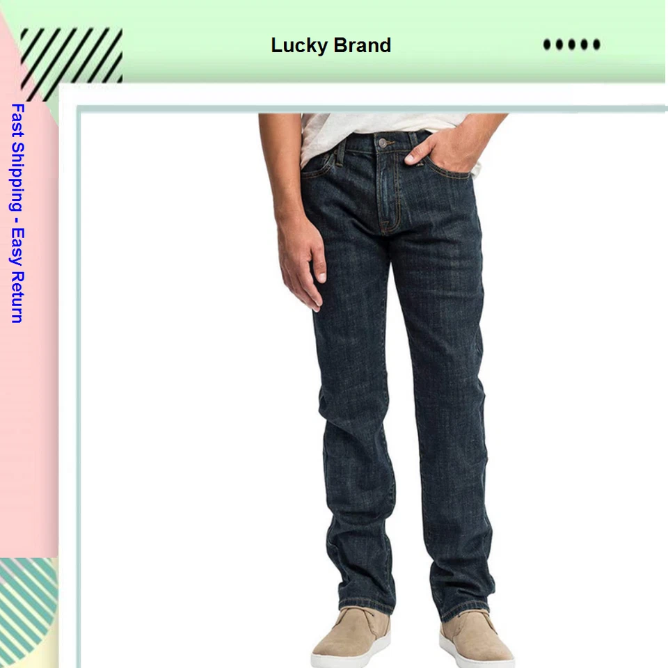 Lucky BRAND Men's 221 Straight Leg Fit Jeans Pine Slope Size 40 X 30