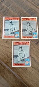 1972 TOPPS TOM SEAVER BOYHOOD PHOTOS OF THE STARS 3 CARD LOT NEW YORK METS # 347 - Picture 1 of 1