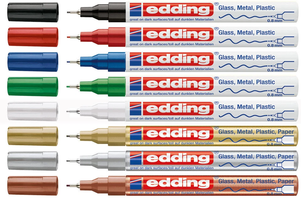Edding 780 Lackmarker Lackmalstift Lackstift 0,8mm alle Farben wählbar - Bild 1 von 1