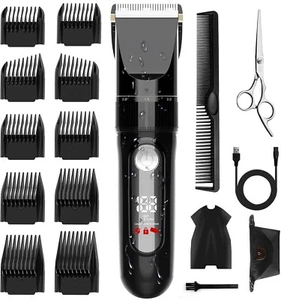 Hair Clipper, Youker Cordless Hair Cutting Kit for Men, 2 Adjustable Speed IP... - Picture 1 of 7