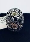 Ross-Simons Floral Gold Enamel Over Sterling Silver Dome Ring Size 9-10