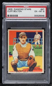 1934-36 National Chicle Diamond Stars R327 Cliff Bolton #47 PSA 6