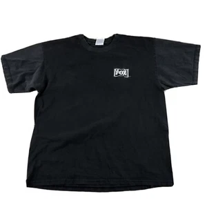 vintage fox Channel sports t shirt Faded Black Embroidered Size XLarge - Picture 1 of 6