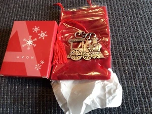 AVON 2024 CHRISTMAS PEWTER ORNAMENT TRAIN - Picture 1 of 4