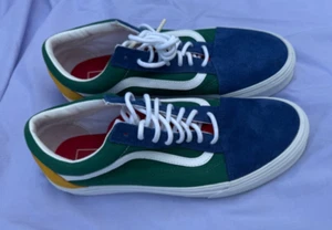 MENS VANS OFF THE WALL 500714 SUEDE CANVAS BLUE/GREEN/YELLOW/RED SNEAKER SIZE 11 - Picture 1 of 12