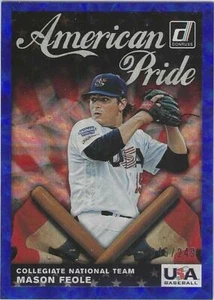 Donruss Mason Feole Collegiate National American Pride Blue 2019 # AP7 #'d/500 - Imagen 1 de 2