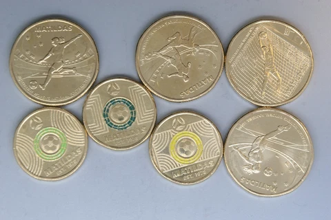 2023 - Australia - 2 Dollar * 3, 1 Dollar * 4 - Matildas Soccer Full Set - aUNC Cover
