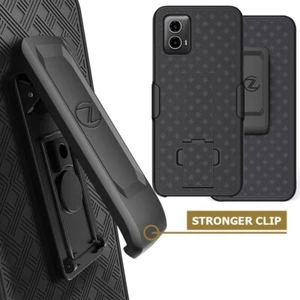 Für Motorola Moto G Power (2024) 5G Holster Hülle Slim Fit Robuster Gürtelclip SCHWARZ - Bild 1 von 8