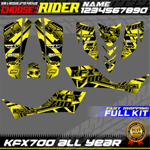 kawasaki kfx 700 kfx700 graphics decals stickers kit atv wrap quad full new - Bild 1 von 2